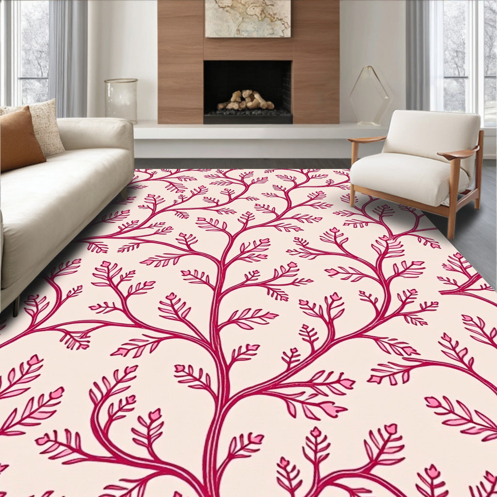Vine Leaf Patterned Artful Rug