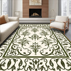 Ornate Vine And Leaf Pattern Rug