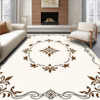 Classic Floral Decorative Scrollwork Design Rug