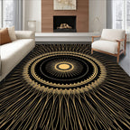 Art Deco Sunburst Graphic Design Rug