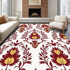 Regal Floral Damask Pattern Design Rug