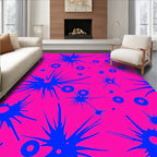 Exploding Star Circles Pattern Design Rug