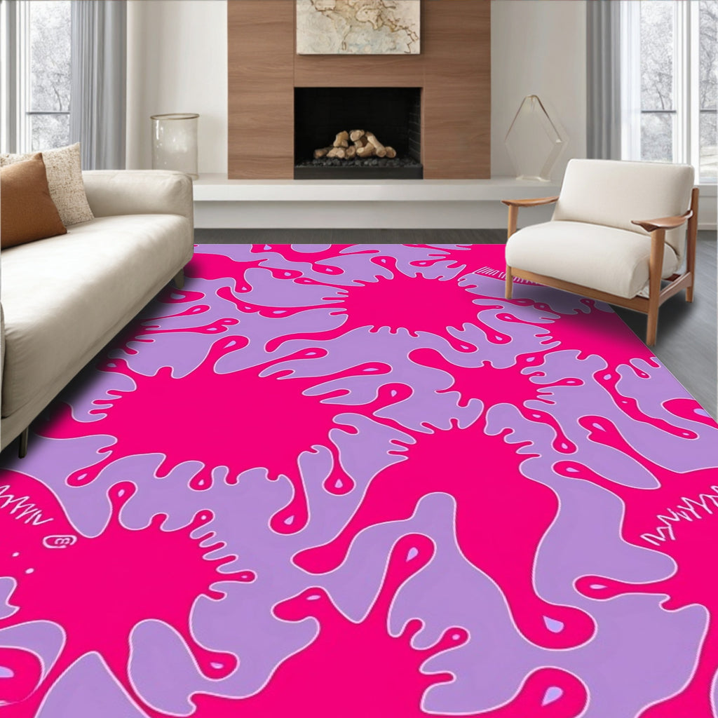 Vibrant Splatter Pattern Rug