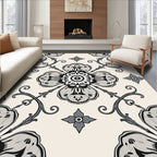 Ornate Floral Swirls Pattern Rug