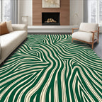 Abstract Wavy Lines Pattern Rug