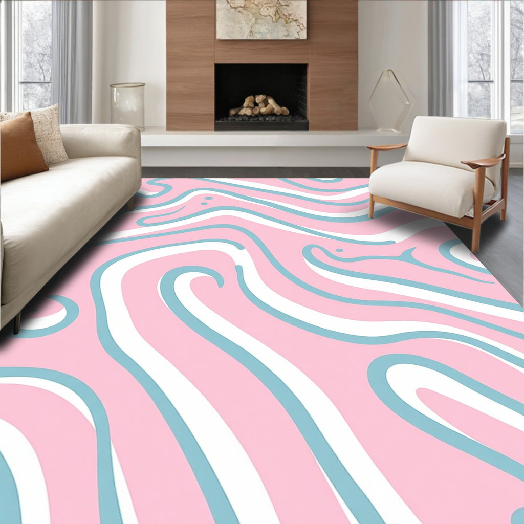 Retro Swirl Pattern Rug