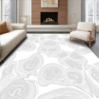 Organic Swirls Light Gray Pattern Rug