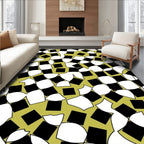 Abstract Checkerboard Style Pattern Rug