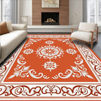 Ornate Floral Mandala Pattern Rug