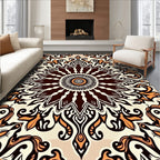 Intricate Floral Mandala Pattern Rug