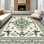 Classic Floral Scrollwork Medallion Design Rug