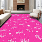 Hot Pink Script Starburst Repeating Rug