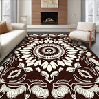 Intricate Floral Mandala Pattern Rug