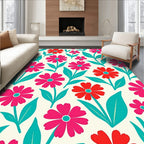 Vibrant Floral Pattern Rug