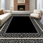 Ornate Geometric Border Design Rug
