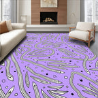 Abstract Swirls Dots Pattern Rug