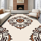 Ornate Floral Medallion Pattern Rug
