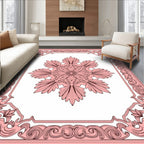 Intricate Floral Mandala Frame Design Rug