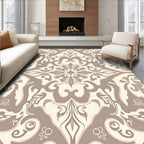 Classic Damask Inspired Floral Pattern Rug