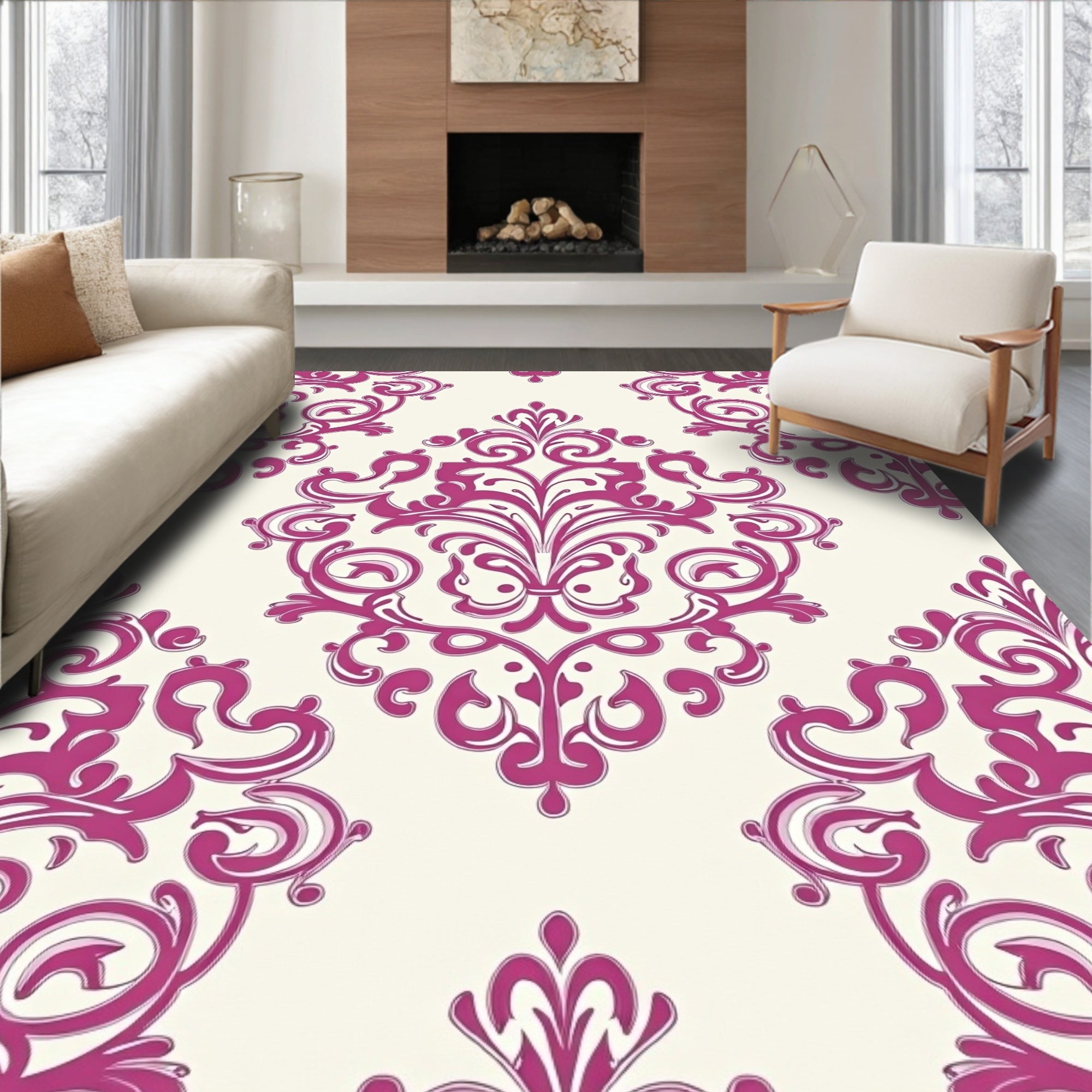 Vineyard Baroque Pattern Design Rug