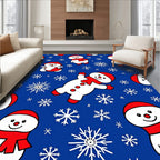 Cute Snowman Snowflake Pattern Design Rug