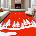 Winter Forest with Starry Sky Design Rug