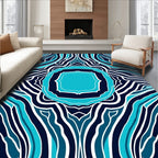 Marine Swirl Abstract Vibrant Rug