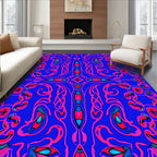 Vibrant Abstract Swirls Pattern Rug