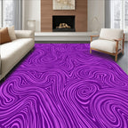 Purple Swirling Wave Abstract Rug