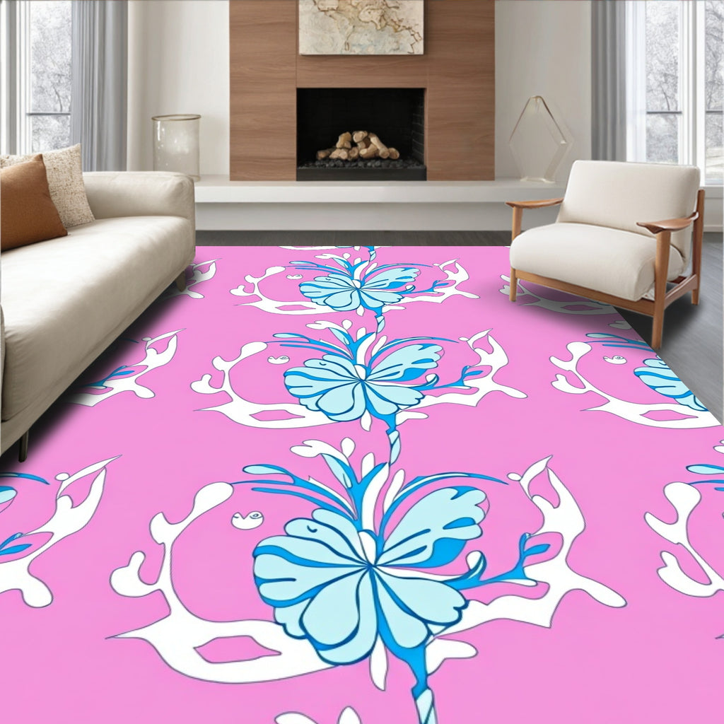 Abstract Floral Paisley Pattern Design Rug
