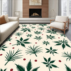 Rustic Leaf and Berry Pattern Rug