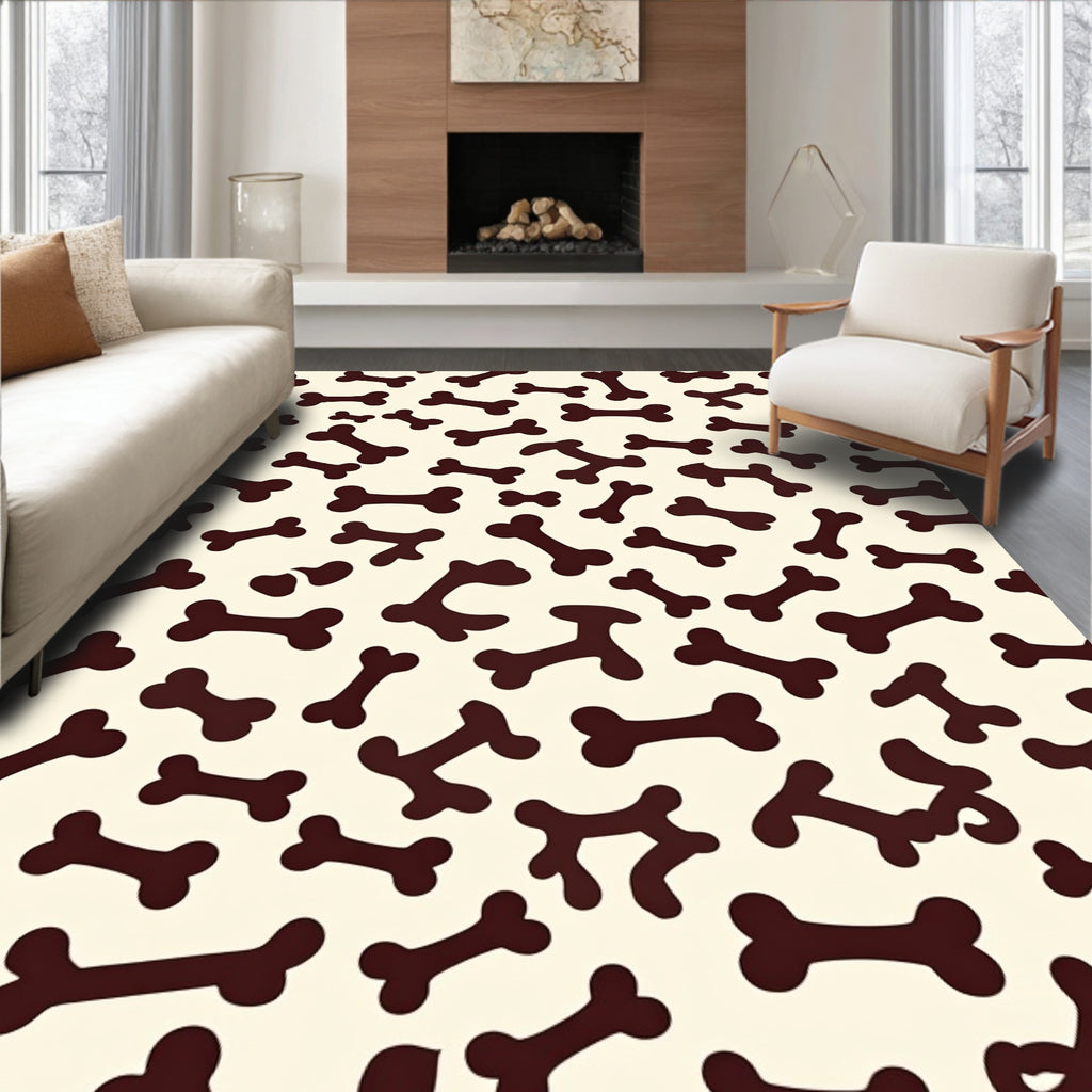 Playful Bone Pattern Rug
