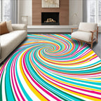 Vibrant Swirl Pattern Rug
