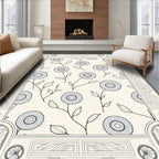 Delicate Floral Art Deco Pattern Rug