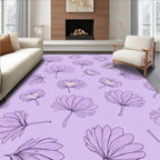 Floral Print With Lavender Hues Rug