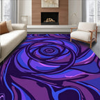 Abstract Swirls In Vibrant Colors Rug