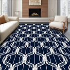 Art Deco Lattice Pattern Design Rug