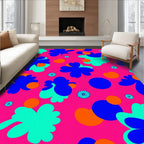 Vibrant Floral Dot Pattern Rug