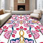 Vibrant Floral Vines Pattern Rug