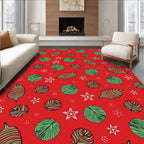 Christmas Ornaments Star Pattern Design Rug