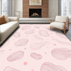 Minimalist Pink Organic Flow Rug