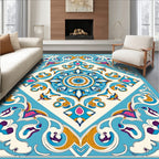 Colorful Floral Mandala Design Rug