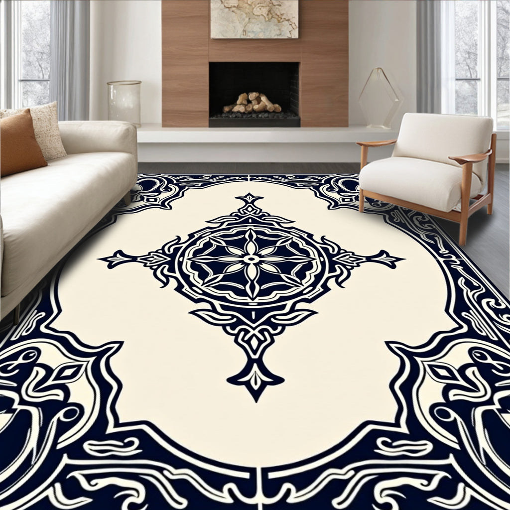 Traditional Intricate Medallion Pattern Rug