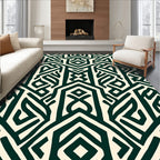 Tribal Linear Geometric Pattern Rug