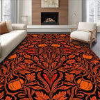 Orange Blossom Vine Pattern Rug