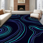 Abstract Swirls Contour Pattern Rug