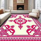 Elegant Floral Symmetry Design Rug