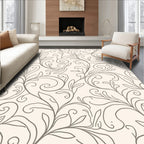 Elegant Swirl Floral Vine Pattern Rug