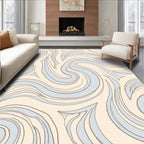 Flowing Waves Cream Sky Rug