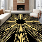 Radiant Art Deco Burst Pattern Rug